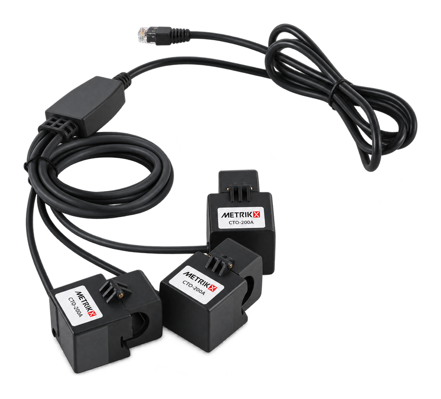 CTO-200A (MTX-012) — Jeu de 3 transformateurs de courant ouvrants 200 A, classe 0,5