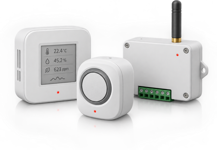 Capteurs LoRaWAN — Ambiance, distance et entrées/sorties radio